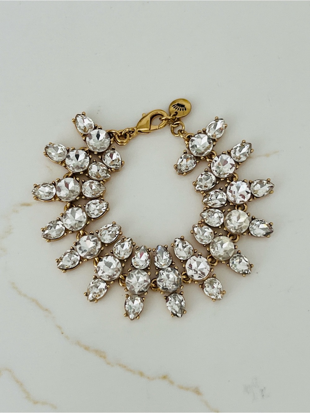 Juicy Couture Clear Crystal Gold Bracelet
